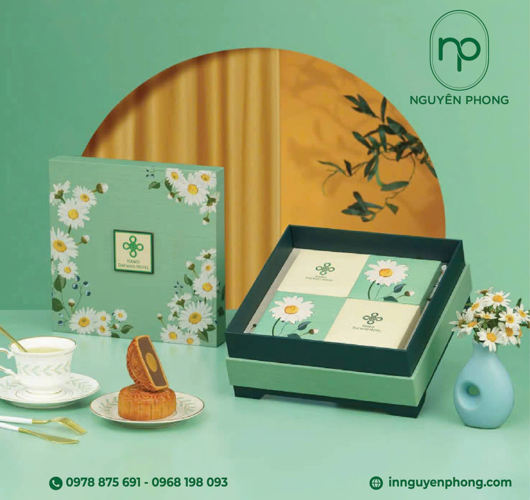 Mẫu hộp bánh trung thu 4 bánh đẹp 